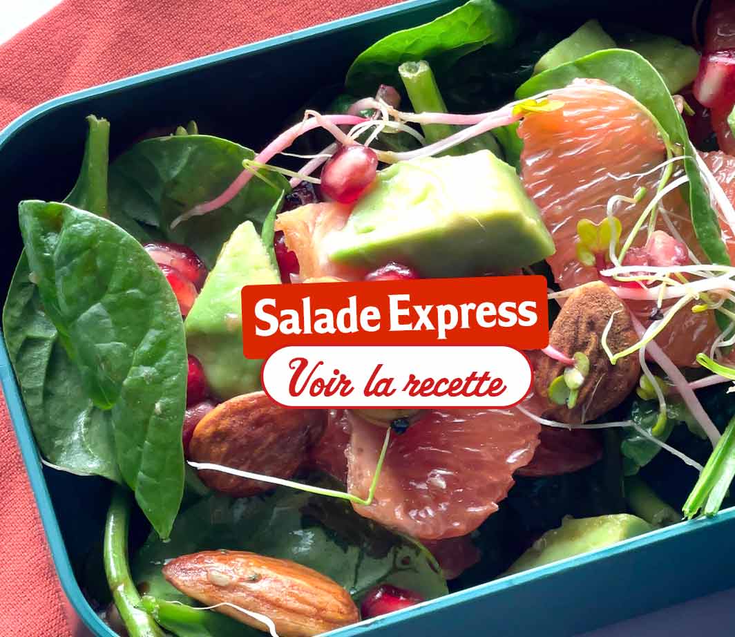 Recette-ingrédients-salade-express Page de contenu