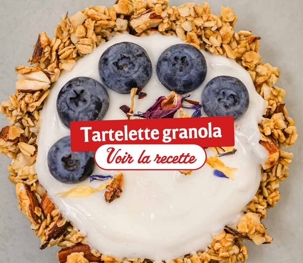 Recette-ingrédients-granola-tart Page de contenu