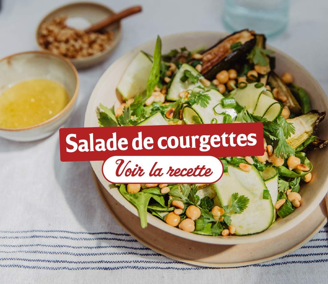Recette-ingrédients-salade-courgette Page de contenu
