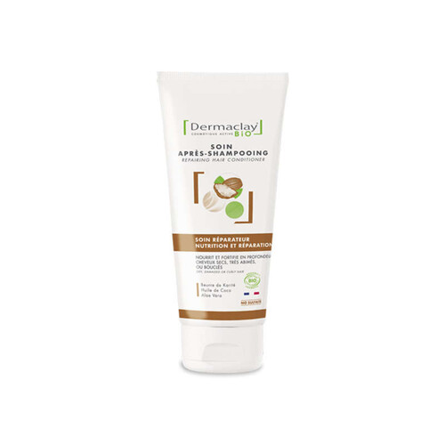 Dermaclay Soin Après-shampooing Réparateur Beurre de Karité Huile de Coco$ Aloe Vera 200ml