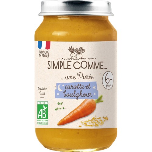 Simple Comme... Purée de Carotte & Boulghour Dès 6M 190g