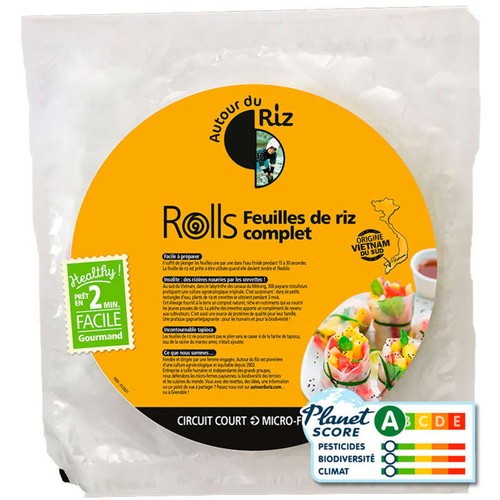 Autour Du Riz Feuilles De Riz Complet 150G