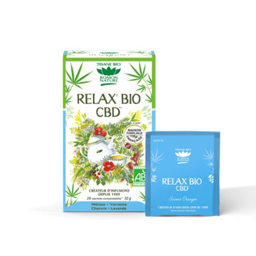 Romon Nature Infusions Relax'Bio CBD *20 Sachets compostables 32g
