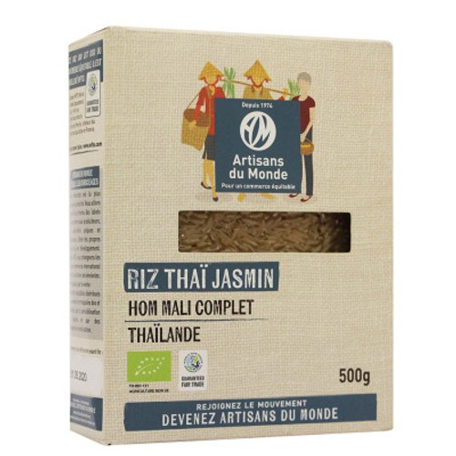 Artisans Du Monde Riz Thai Jasmin Complet Thaïlande 500G