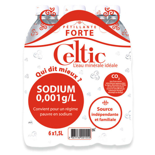 Celtic Pack Eau Minérale Pétillante Forte 6X1,5L