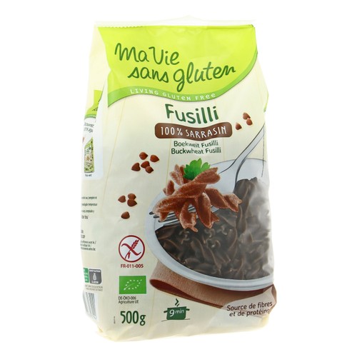 Ma Vie Sans Gluten Fusilli 100% Sarrasin Sans Gluten Bio 500g