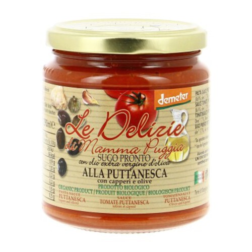 Le Delizie Di Mamma Sauce Tomate Olive & Câpre Bio 300g