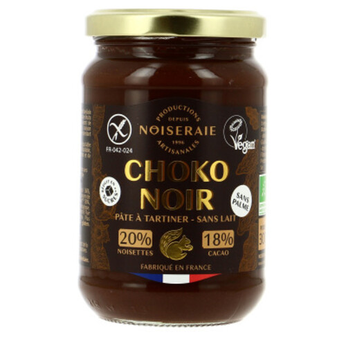 Noiseraie Pâte à tartiner Choko Noir Bio 300g