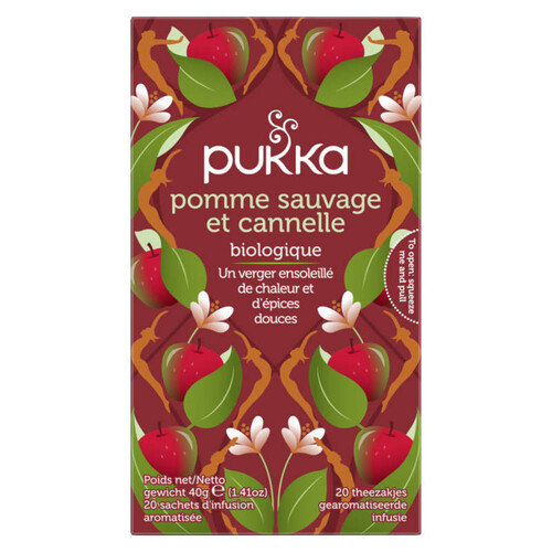 Pukka Infusion Bio Pomme Sauvage Cannelle et Gingembre 20 Sachets