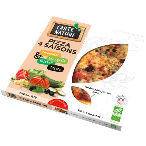 Carte Nature Pizza 4 saisons Bio 400g