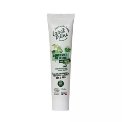 Label Tribu Dentifrice Fluor goût Menthe 75ml