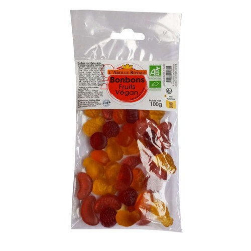 L'Abeille Royale Bonbons Fruits Vegan Bio 100g