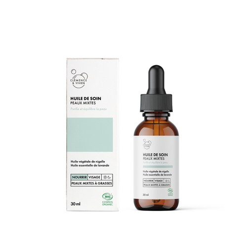 Clémence & Vivien Huile de Soin Peaux Mixtes 30ml