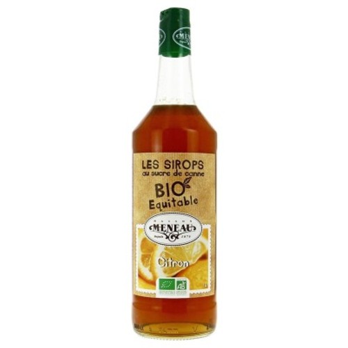 Meneau Les Sirops au sucre de Canne Bio Equitable - Saveur Citron 50cl