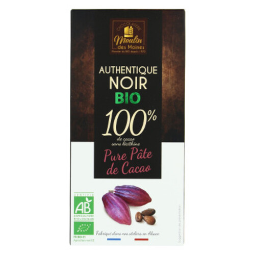 Moulin des Moines Pure Pâte de Cacao Bio 100g