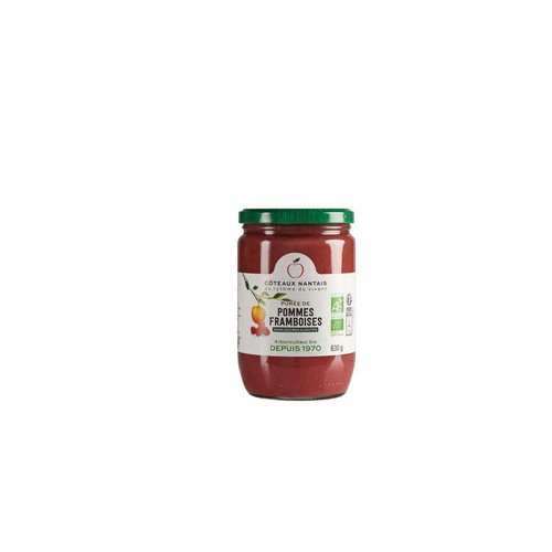 Côteaux Nantais Purée de Pommes Framboises sans Sucres Ajoutés Bio 630g