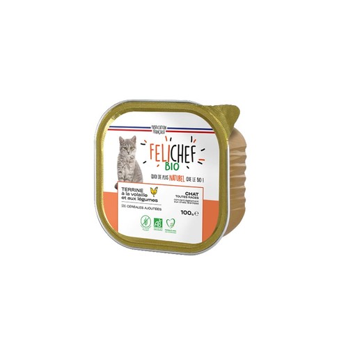 Felichef Bio terrine à la volaille et aux légumes 100g