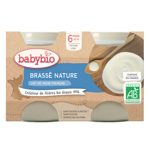 Babybio Petit Pots Brassé Nature 2x130g