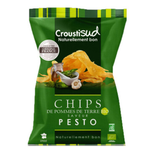 CroustiSud Chips de Pomme de Terre Bio Saveur Pesto 100g