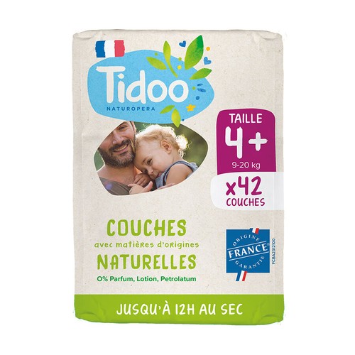 Tidoo Couches avec Matières Naturelles T4 (9-20kg) x42