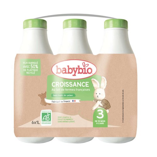 Babybio BB Croissance Lait Liquide dès 10 mois 6x1L