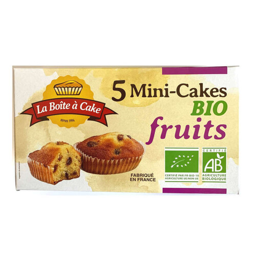 La Boîte à Cake 5 Mini Cakes Fruits Bio 175g