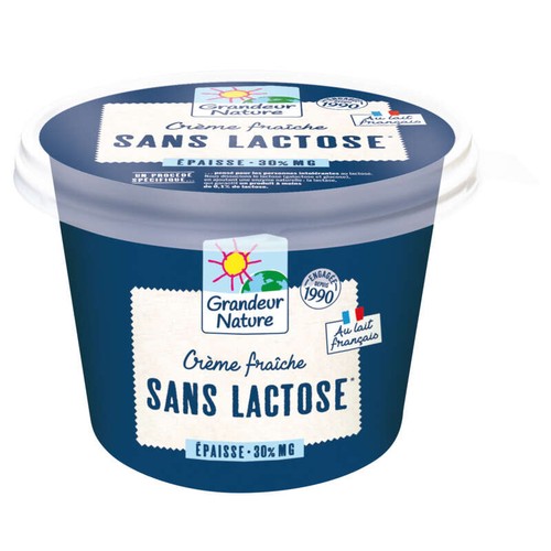 Grandeur Nature Crème fraîche épaisse délactosée 20 cl