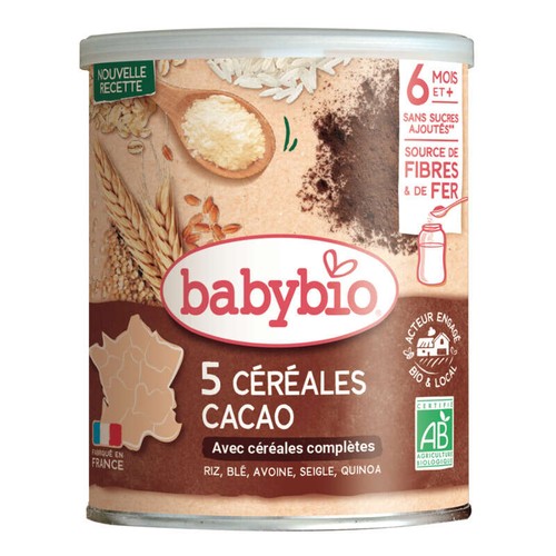 Babybio Céréales Cacao Et Quinoa Des 8M Bio