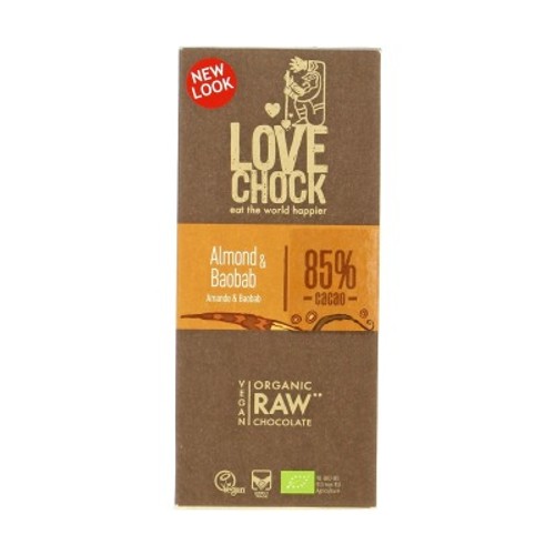 Lovechock Chocolat Noir Cru Amande & Baobab Bio 70g