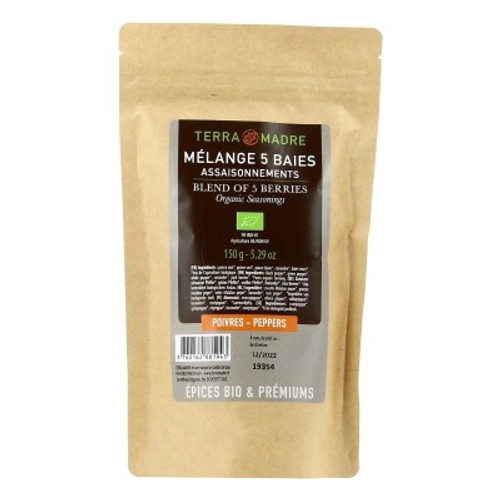 Terra Madre Recharge Mélange 5 Baies Assaisonnements 150G