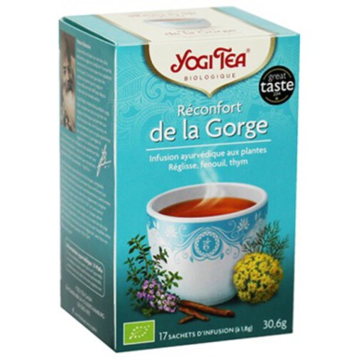 Yogi Tea Infusion Réconfort de La Gorge - 17 Sachets - Naturalia Courses en  ligne et offres