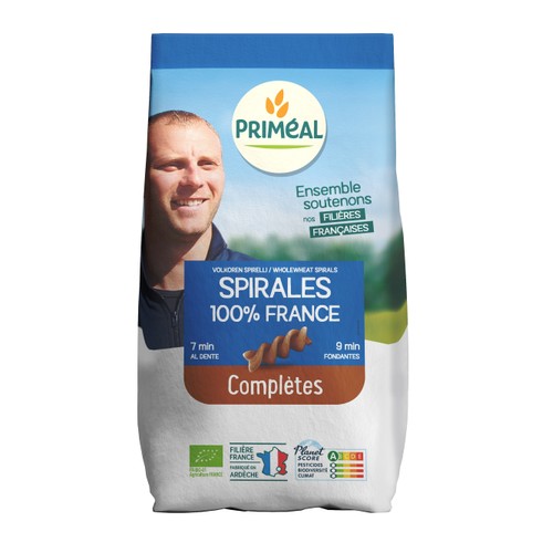 Primeal Spirales Blé Complet 500g