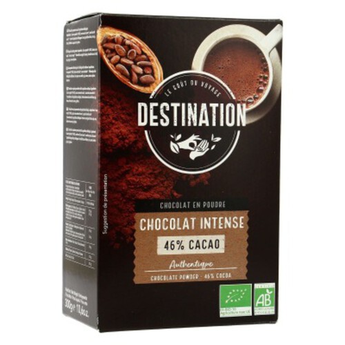 Destination Cacao Chocolat En Poudre Intense 46% 300g
