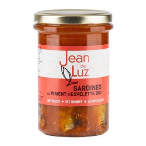 Jean de Luz sardines au piment d'espelette bio 270g
