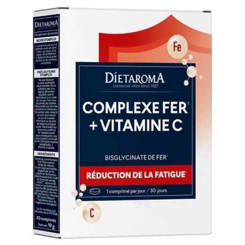 Dietaroma Complexe fer + vitamine C 30 Comprimés