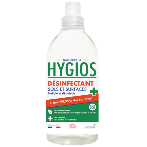 Hygios Désinfectant Nettoyant Sols Et Surfaces Hygios (Eucalyptus Frais) 1L