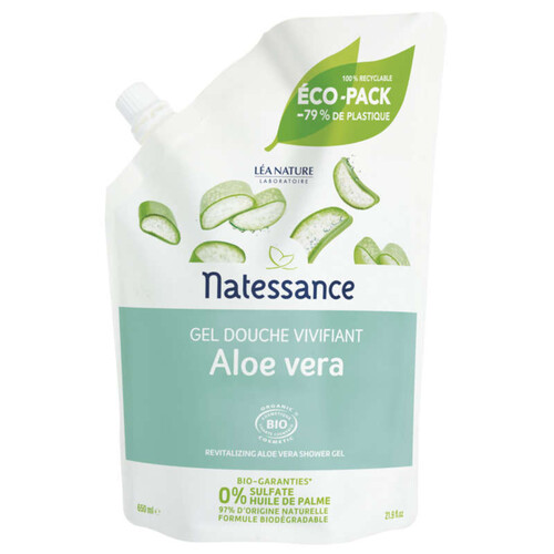 Natessance Gel Douche Vivifiant Aloe Vera Bio 650ml