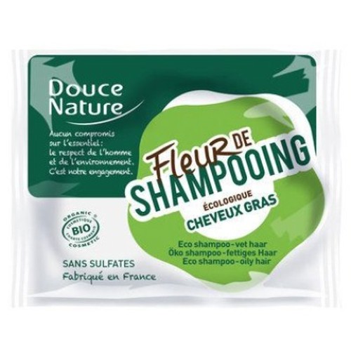 Douce Nature Fleur de Shampoing Solide Ecologique Cheveux Gras 85g