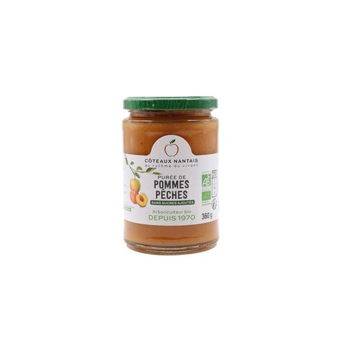 Côteaux Nantais Purée Pomme Pêches Bio 360g
