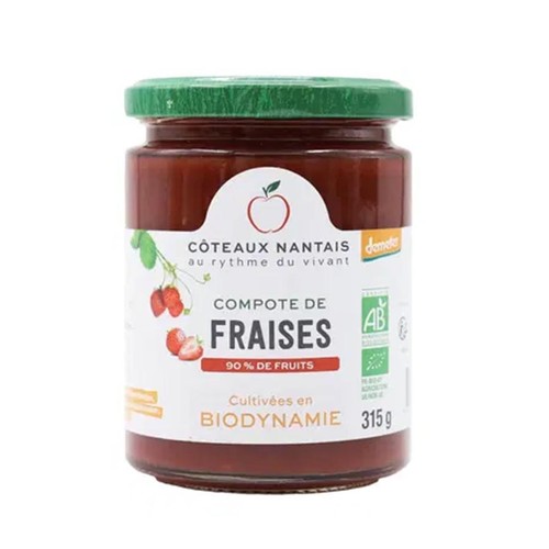 Coteaux Nantais Compote de fraises Bio 315g