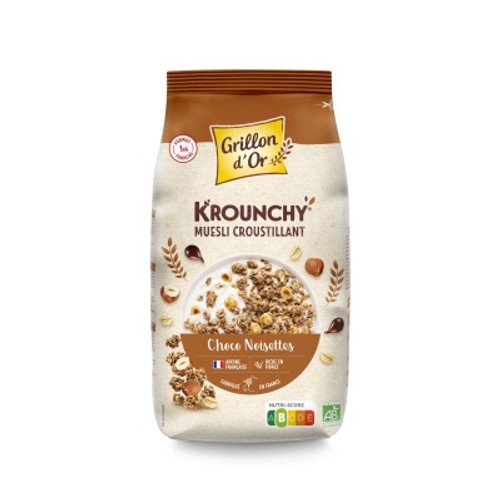 Grillon d'Or krounchy Muesli Croustillant choc noisette Bio 1kg