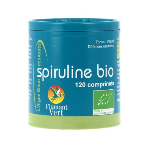 Flamant vert Algue Bleue Spiruline des Andes x120 Comprimés