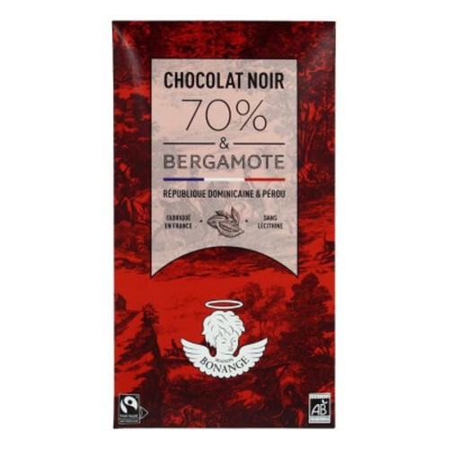 Maison Bonange Chocolat Noir & Bergamote 80g