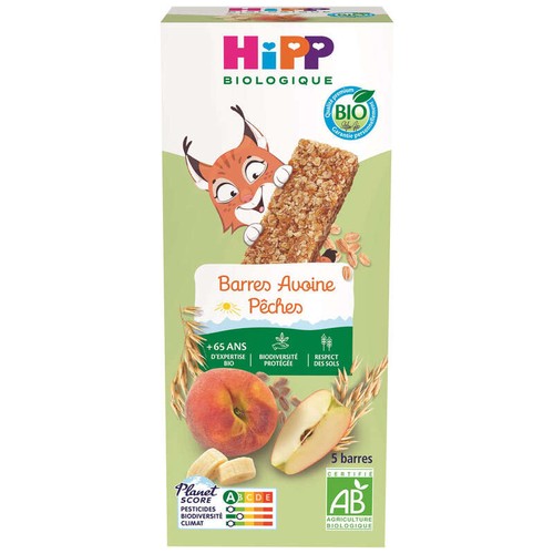Hipp Biologique Barres Avoine Pêches 100g
