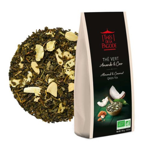 Thés de la Pagode Thé Vert Amande & Coco 100g