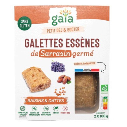 Gaia Galettes de Céréales Germées Sarrasin Bio 2x100g