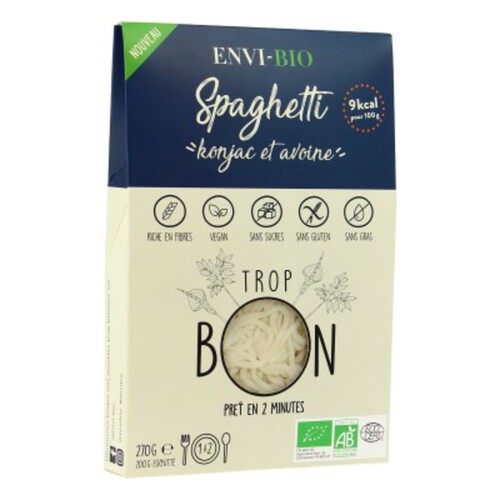 Envi Bio Spaghetti Konjac Et Avoine Bio 270G - Naturalia Courses en ligne  et offres
