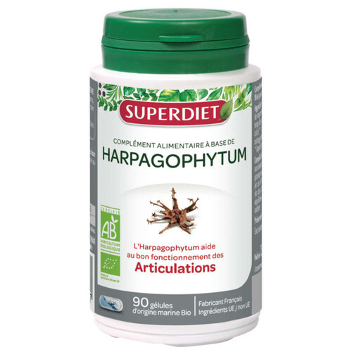 Super Diet Superdiet Complément Alimentaire Harpagophytum - 90 Gélules Bio