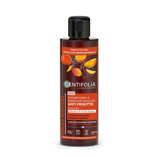 Centifolia Shampoing et Démêlant Boucles Anti-Frisottis 2en1 Bio 200ml