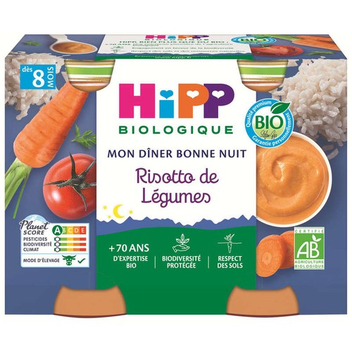 Hipp Biologique Risotto De Légumes Bio, Dès 8 Mois